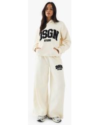 DSGN Studio - Towelling Applique Straight Leg Jogger - Lyst