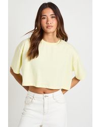 Boohoo - Basic Oversized Boxy Crop T-Shirt - Lyst