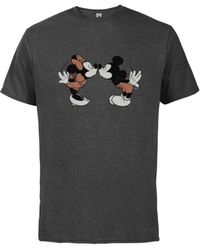 Disney - Ladies Smooch Mickey & Minnie Mouse T-Shirt (Dark) Cotton - Lyst