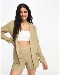 Pimkie - Hammered Satin Blazer Co-Ord - Lyst