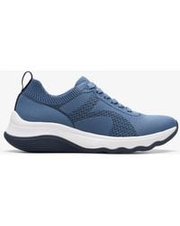 Clarks - Circuit Tie Denim Knit Shoes - Lyst