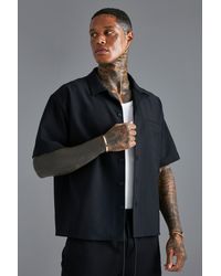 Boohoo - Short Sleeve Stretch Oversized Boxy Fit Shirt - Lyst