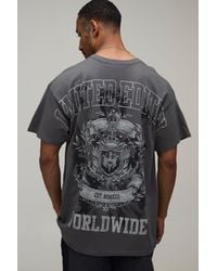BoohooMAN - Oversized Limited Edition Over The Seams Print T-Shirt - Lyst
