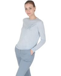 Crown of Edinburgh Cashmere - Long Sleeve Art 004 Light Letter K - Lyst