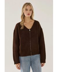 Hiccup - Zippered Knitwear Cardigan - Lyst