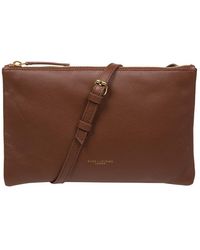 Pure Luxuries - 'Anya' Dark Nappa Leather Cross Body Bag - Lyst