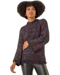 Roman - Fluffy Print Knit Jumper - Lyst