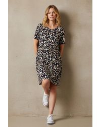 Secret Label - Abstract Print Dress Cotton - Lyst
