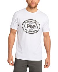 Timberland - Pro Trademark Classic Logo T Shirts Summer Crew Neck Top New - Lyst