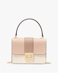 Kate Spade - Phoebe Colorblock Refined Grain Leather Turnlock Mini Flap Crossbody - Lyst