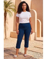 Roman - Curve Cropped Elastic Waist Stretch Trouser - Lyst