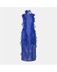 Amy Lynn - Amylynn Ruffle Halter Neck Maxi Tiered Dress - Lyst