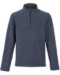Weird Fish - Grid Embroidered Eco Friendly Fleece Pullover - Lyst