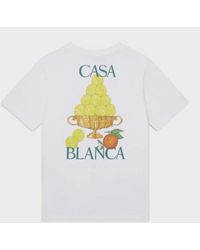 CASABLANCA - Le Triomphe De Tennis Printed T-Shirt Cotton - Lyst