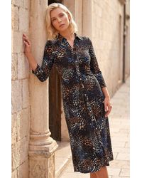 Roman - Petite Button Ruched Dress - Lyst