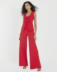 River Island - Jumpsuit Sleeveless Bow Hybrid Cotton - Lyst