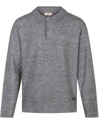Luke 1977 - Kingsbridge Long Sleeve Knitted Polo - Lyst
