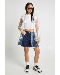 Boohoo - Trim Detail Transparent Festival Mac - Lyst