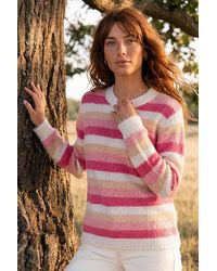 Roman - Stripe Soft Knit Jumper - Lyst