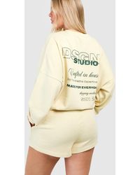 Boohoo - Plus Dsgn Studio Washed Oversized Sweatshirt - Lyst