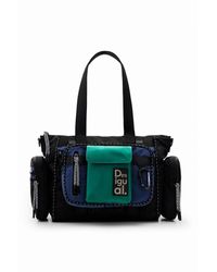 Desigual - Print Handbag With Zip Fastening - Lyst