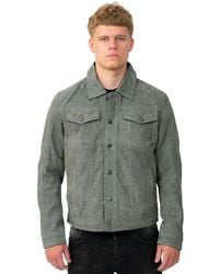 Infinity Leather - Goat Suede Jeans Jacket-Adelaide - Lyst