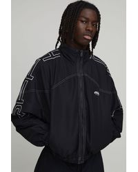 BoohooMAN - Oversized Official Large Scale Graphic Sports Jacket - Lyst