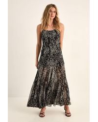Nasty Gal - Spot Godet Hem Strappy Maxi Dress - Lyst