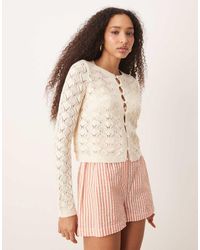 Aware - Open Knit Cardigan - Lyst