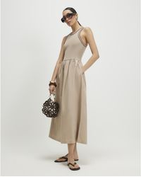 River Island - Maxi Dress Sleeveless Whipstitch Cotton - Lyst