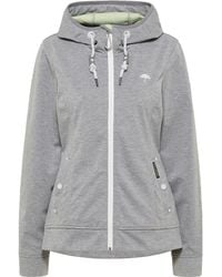 Schmuddelwedda - Functionele Jas Dames Grijs Gemêleerd Lichtgroen - Lyst