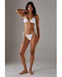 Warehouse - Bead Detail Tringle Bikini Bottom - Lyst
