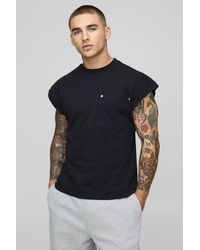 BoohooMAN - Boxy Cap Sleeve Washed Heavyweight Carpenter Tank - Lyst