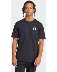 adidas - Lounge Slides Graphic Pocket Tee - Lyst