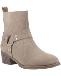 Hush Puppies - Iria Suede Heeled Ankle Boots - Lyst