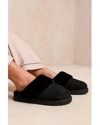 Where's That From - Faux Fur Slip-On Comfort Slippers - Lyst