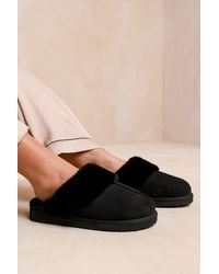 Where's That From - Faux Fur Slip-On Comfort Slippers - Lyst