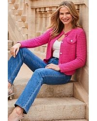 Sosandar - Bright Premium Knit Embellished Button Cardigan - Lyst