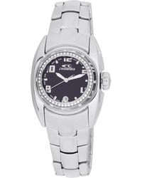 Chronotech - Stainless Band Dark Dial Watch Stainless Steel - Lyst