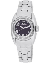 Chronotech - Stainless Band Dark Dial Watch Stainless Steel - Lyst