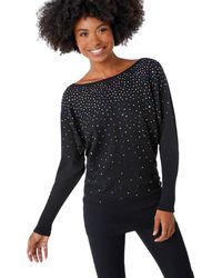 Roman - Diamante Sparkle Embellished Jumper - Lyst
