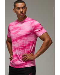 BoohooMAN - Active Abstract Cloud Regular Fit T-Shirt - Lyst