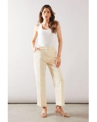 Wallis - Satin Tapered Crop Trouser - Lyst