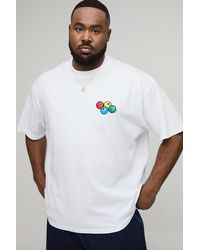 BoohooMAN - Plus Oversized Plus Ofcl 8 Ball Embroidered T-Shirt - Lyst