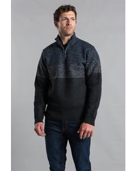 Kensington Eastside - 1/4 Zip Colourblock Funnel Neck Jumper - Lyst