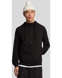 Lyle & Scott - Softshell Hybrid Zip Through Hoodie - Lyst