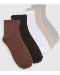 Boohoo - Plain Tonal 5 Pack Ankle Sport Socks - Lyst