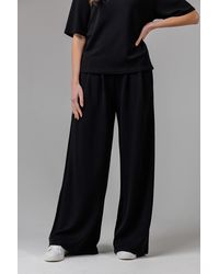 French Connection - Luxe Wide Leg Draped Trouser - Lyst