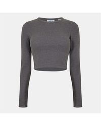 JJXX - Feline Slim Fit Cropped Long Sleeve T-Shirt - Lyst