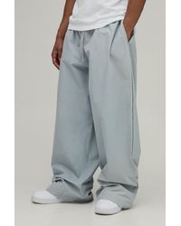 BoohooMAN - Extreme Parachute Fit Certified Embroidered Trousers - Lyst